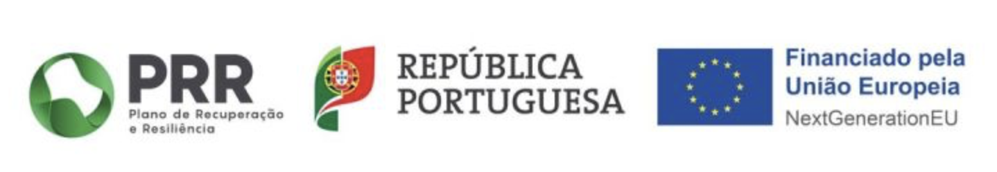 Financiado pela União Europeia — NextGenerationEU · Plano de Recuperação e Resiliência · República Portuguesa